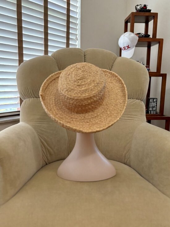 Auth HELEN KAMINSKI AUSTRALIA Natural Woven Raffia Straw Brim Sun Hat main image 4